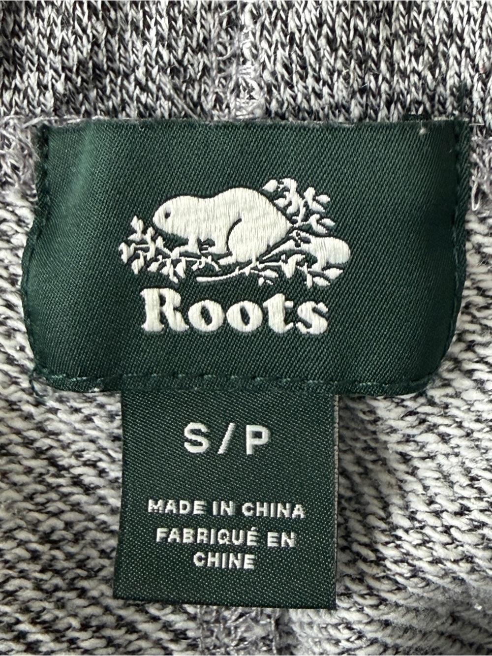 NEW Roots Gray Easy Ankle Sweatpants Organic Cotton Salt & Pepper - NWT - Picture 5 of 11